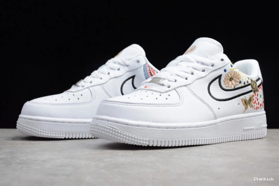 FLOWERS YEAR AJ8298-100 AIR LNY FORCE 1 NEW QS WOMENS NIKE 07 WHITE LUNAR 1206